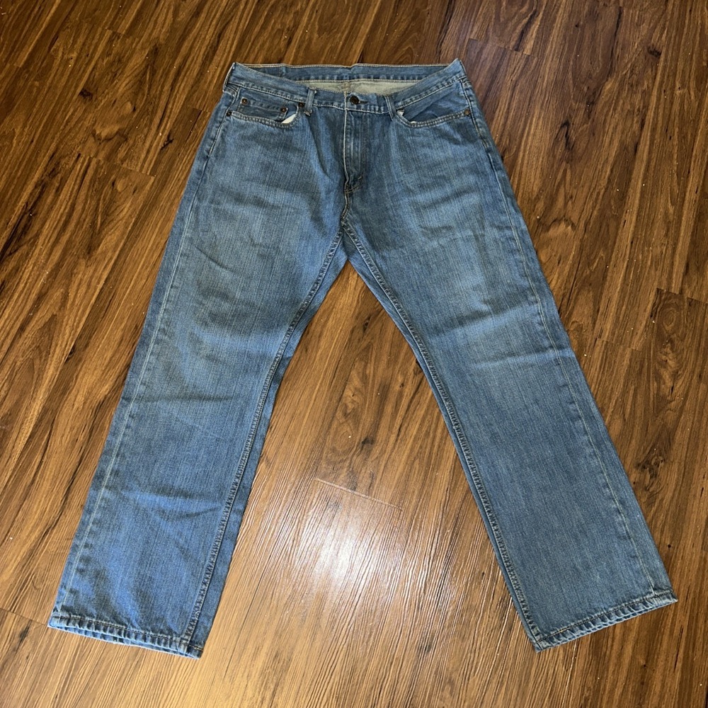 Levi's 559 Relaxed Straight Leg Jeans Medium Wash Denim Mens W36 L32 Fits 34x31 - Picture 2 of 7